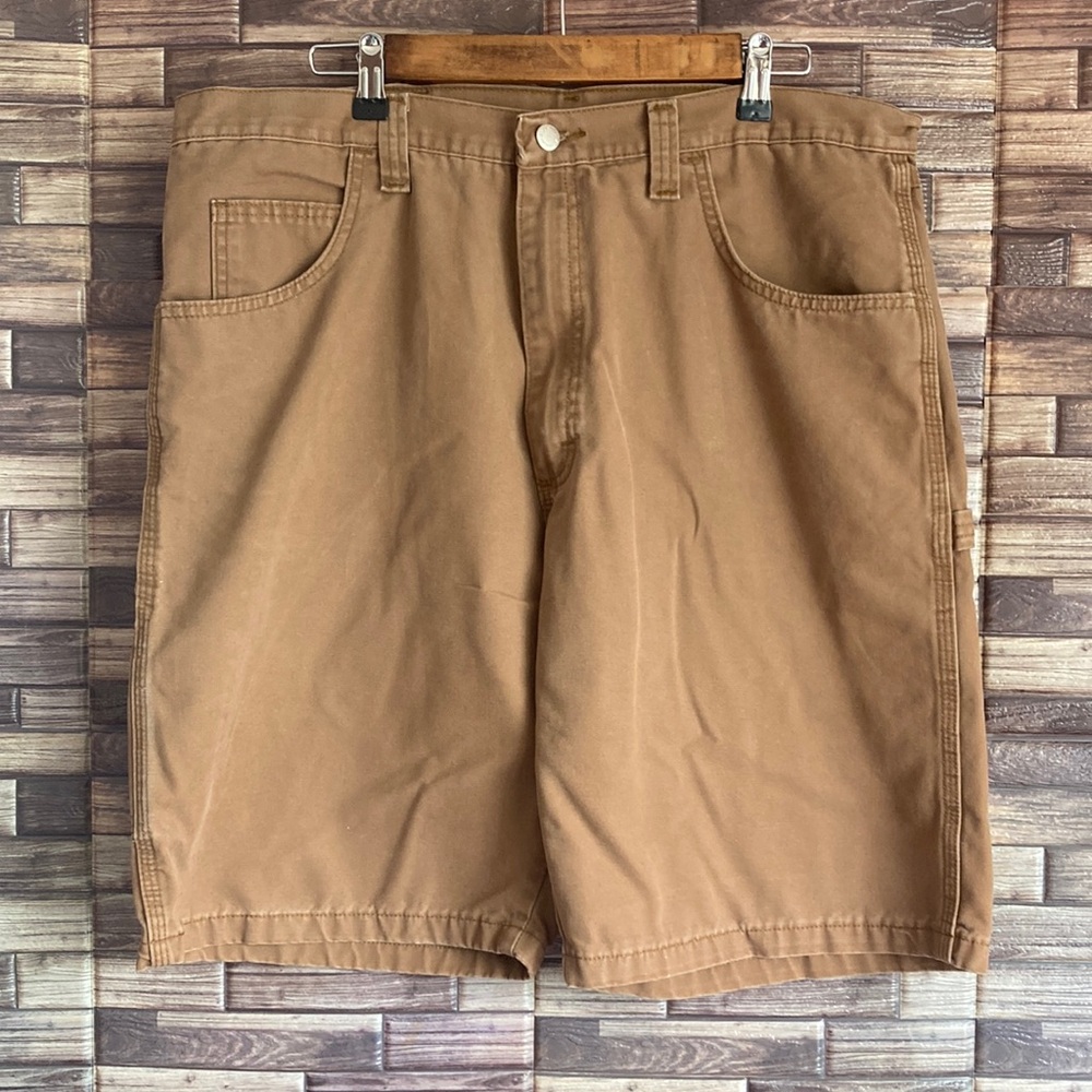 Men's Tan Wrangler Carpenter Shorts Size 38